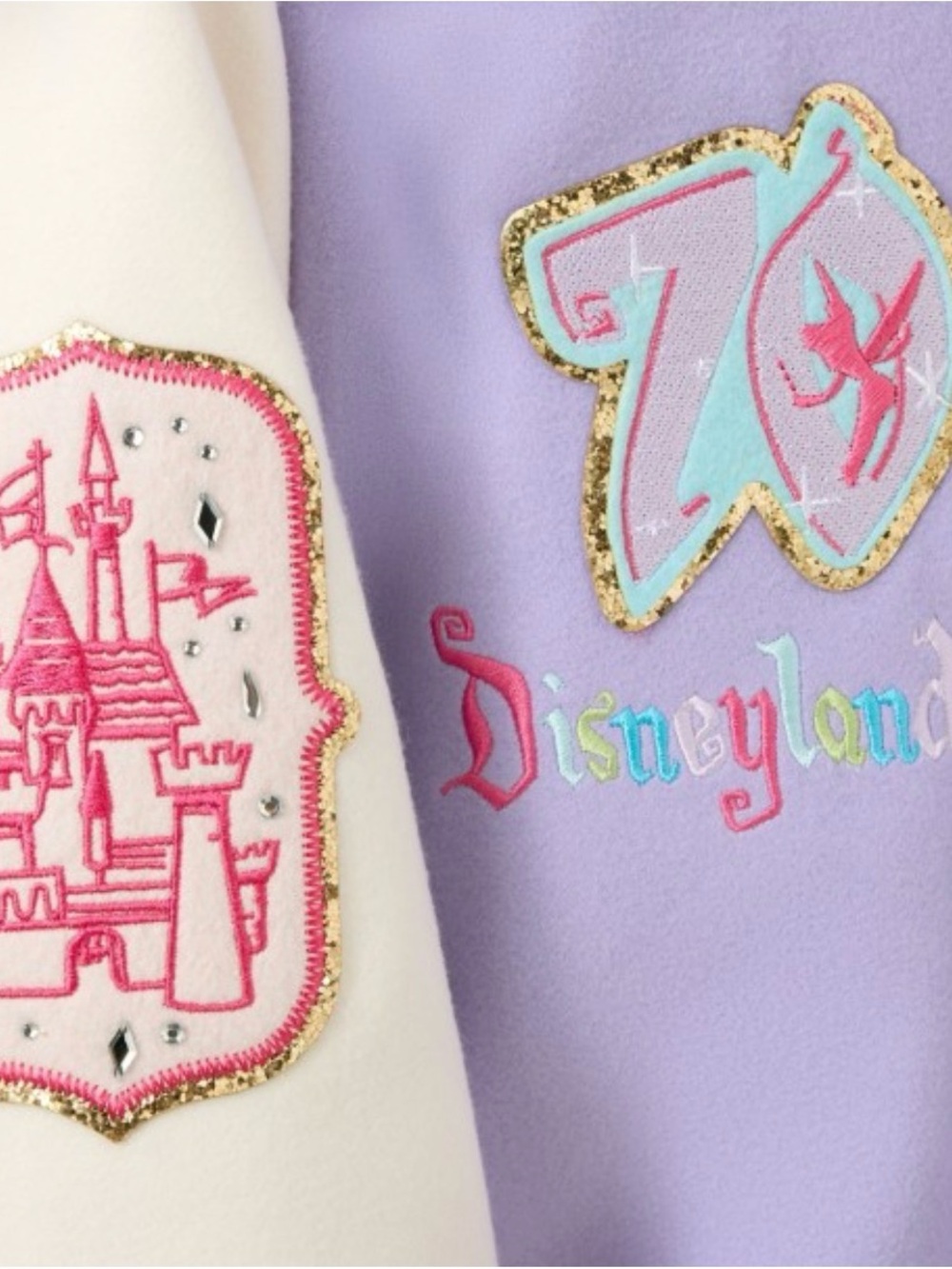 Disney x Stoney Clover Lane Tinker Bell Disneyland 70th Varsity Jacket M NWT - Picture 5 of 6